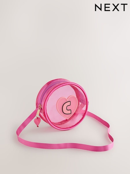 Pink - Heart Initial Bag