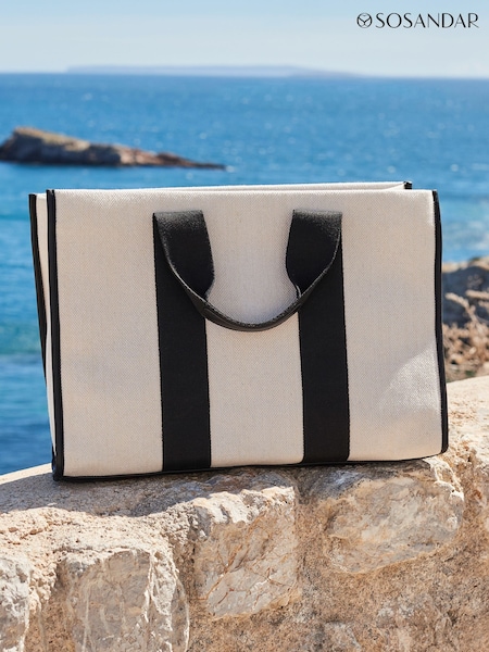 Sosandar Canvas Sports Stripe Tote Bag (N78603) | 2 944 грн