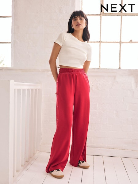 Red Soft Jersey Popper Side Trousers (N78700) | €10
