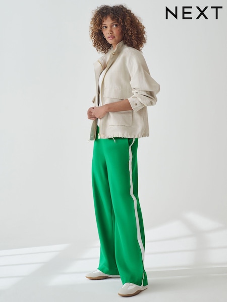 Зеленый - Понте сбоку в полоску брюк Track Pant (N78740) | €6