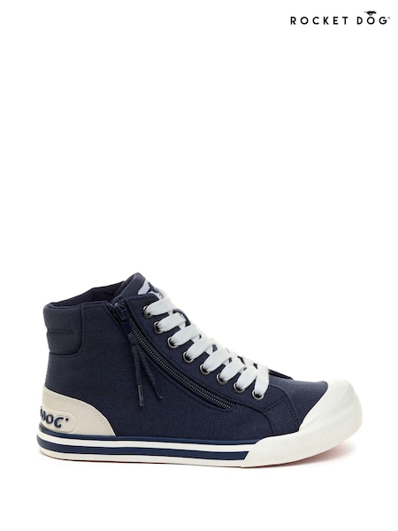 Синий - Rocket Dog Jazzin Hi 12A Canvas Trainers (N78822) | €60