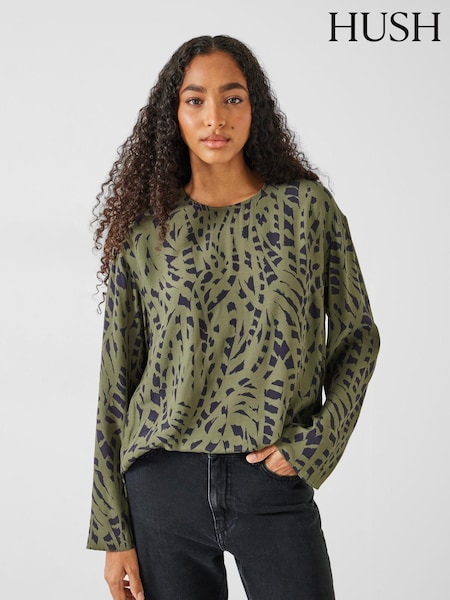 Hush Green Sofia Draped Blouse (N78823) | €18