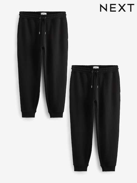 Black Slim Fit Joggers 2 Pack (N78877) | AED236