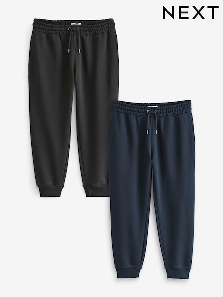 Black/Navy Slim Fit Joggers 2 Pack (N78914) | AED236