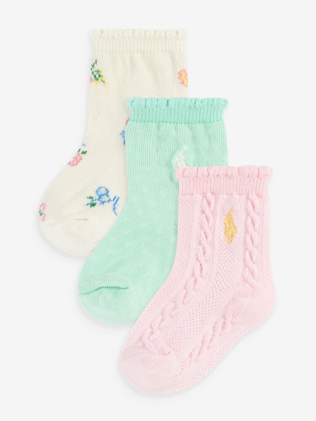 Polo Ralph Lauren Baby Pink 100% Cotton Socks 3 Pack (N78973) | € 5