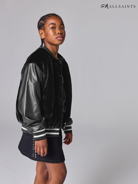 smALLSAINTS Girls Margot Shearling Baseball Jacket (N78978) | ‏174 د.إ.‏ - ‏ 192‏ د.إ.