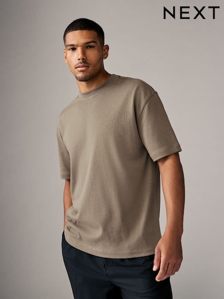 Neutral Mushroom Relaxed Fit Heavyweight T-Shirt (N78985) | €18