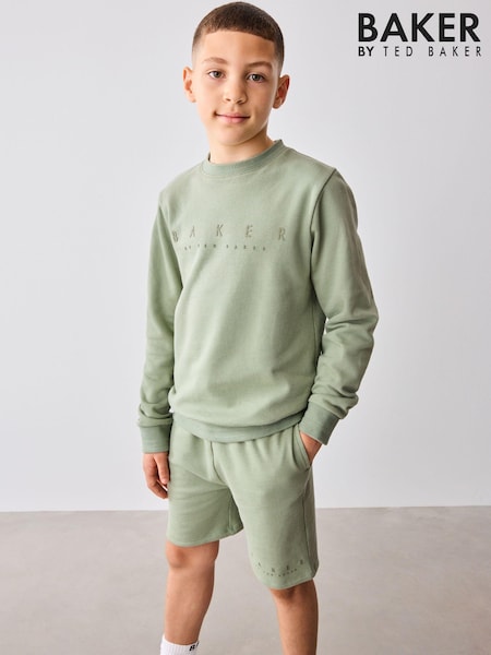 Baker by Ted Baker 100% Cotton Sweatshirt and Shorts Set (N79010) | AED191 - AED233