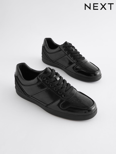črna - Forever® Patent Comfort Slim Lace Up Trainers (N79102) | € 21