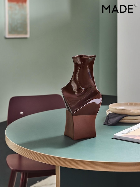 MADE.COM Dark Red Chaya Sculptural Vase (N79105) | €68