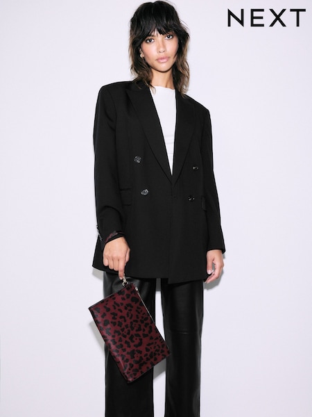 Black Double Breasted Blazer (N79177) | kr829