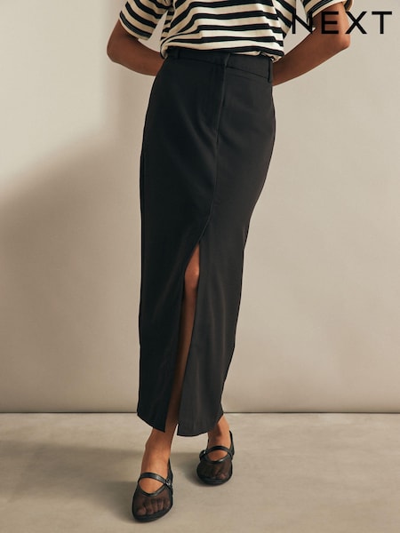Black Tailored Maxi Skirt (N79221) | €11