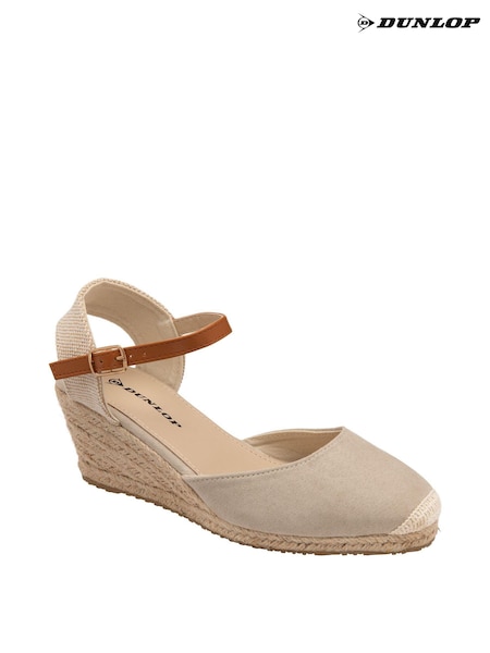 Dunlop Cream Ladies Wedge Espadrille Sandals (N79276) | AED102