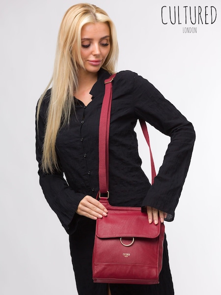 Cultured London Covent Leather Cross-Body Dark 100% Cotton Bag (N79318) | €48