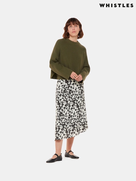 Whistles Riley Floral Print Black Skirt (N79360) | €56