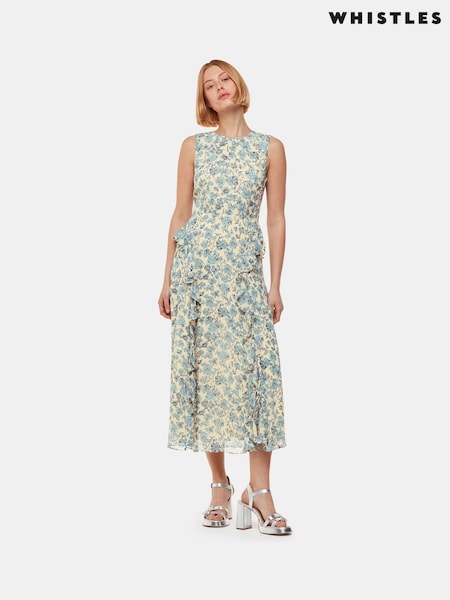 Whistles Blue Shaded Floral Nellie Dress (N79363) | € 62