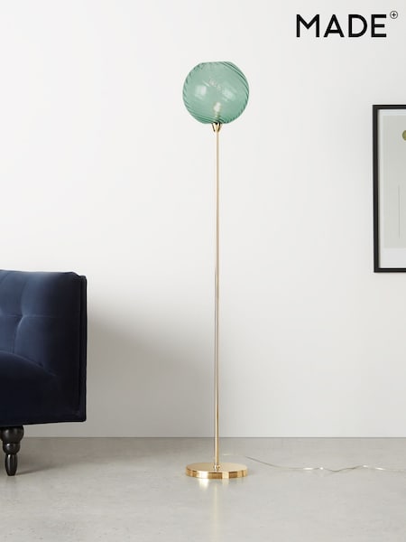 MADE.COM Blue/Brass Ilaria Floor Light (N79511) | €224