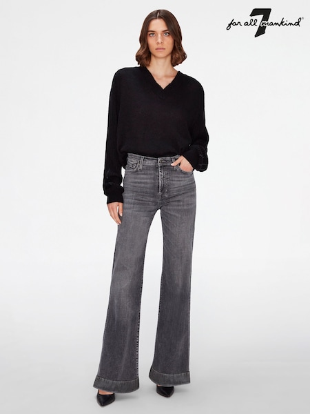 7 For All Mankind Grey Modern Dojo Flare Jeans (N79533) | €275