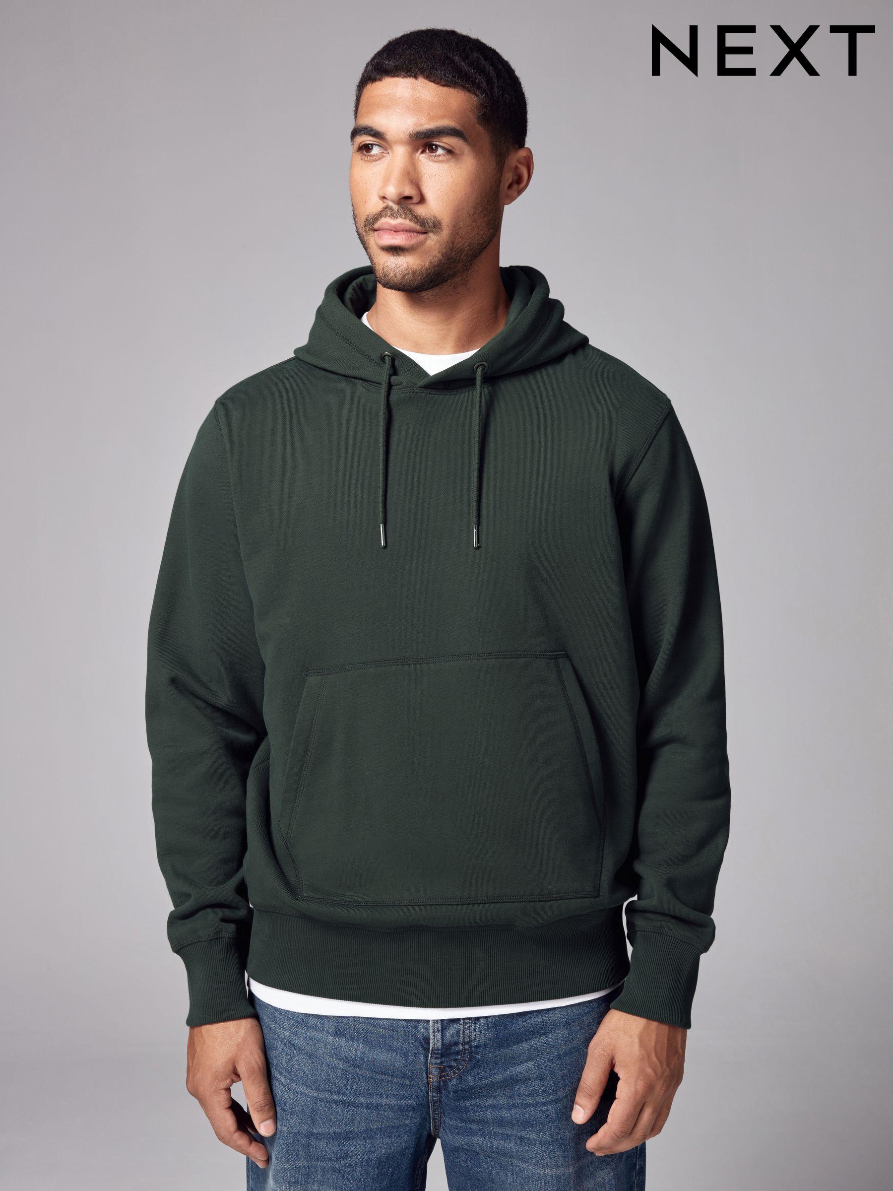 Men s Green Hooded Sweattops Next Luxembourg