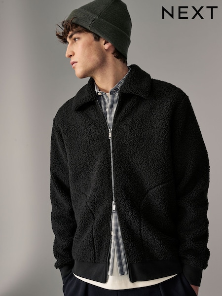 Black Borg Aviator Jacket (N79609) | R$ 430