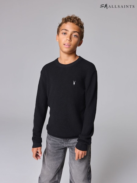 smALLSAINTS Black Boys Waffle Knitted Jumper (N79649) | ₪201 - ₪221