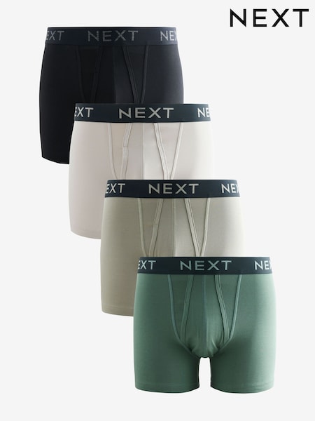 Green/Black 4 pack A-Front Boxers (N79803) | €13