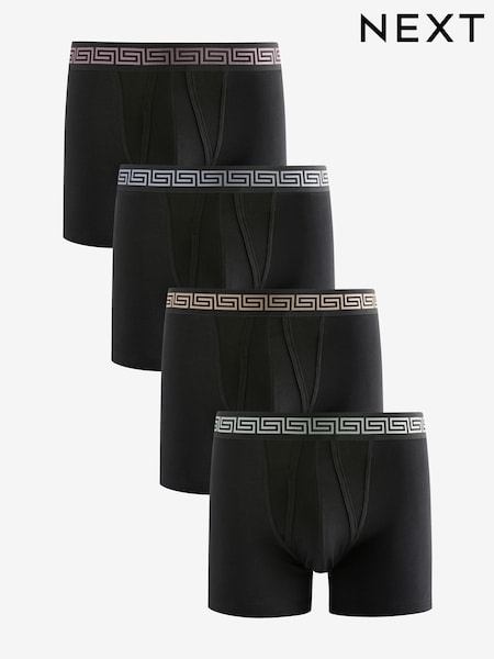 Ceinture Noir Métallisé Vert/Bleu à motif - Cotton Rich Trunk Boxers 4 Pack (N79810) | € 9