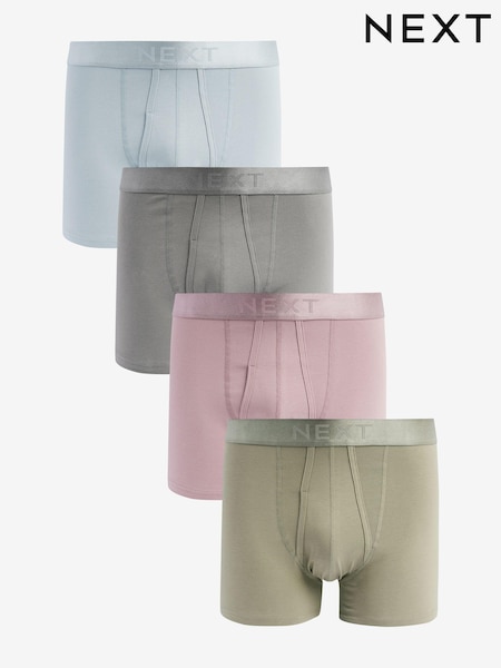 Grey/Green/Pink 4 pack A-Front Boxers (N79814) | €28