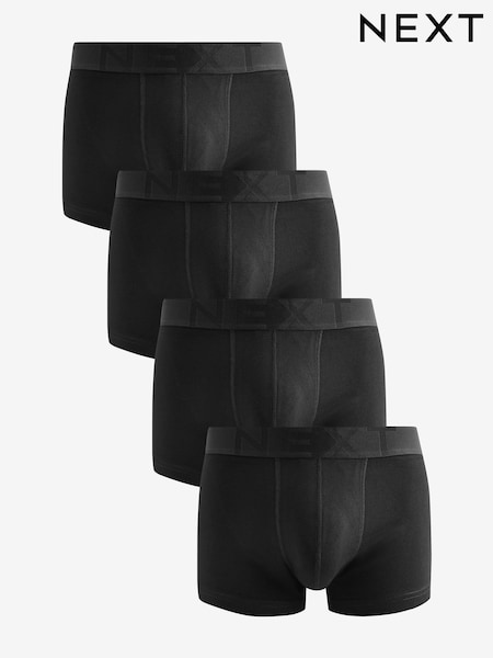 Black Big Text Tonal Waistband Hipster Boxers (N79825) | €25