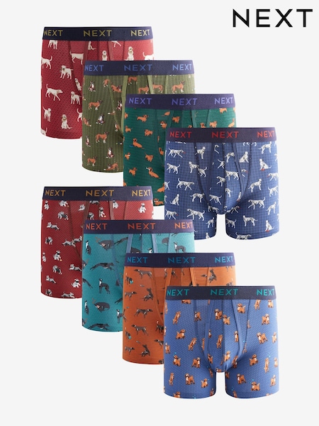 Dog Pattern A-Front Boxers 8 Pack (N79859) | $73