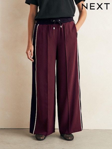 Burgundy Red Side Stripe Track Trousers (N79943) | 1,484 UAH
