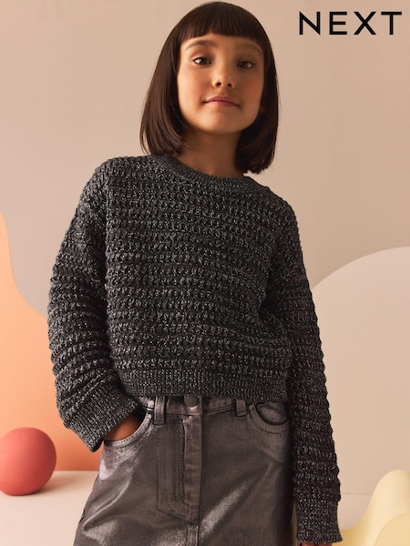 Charcoal Grey Metallic Jumper (3-16yrs) (N79949) | €8 - €11.50