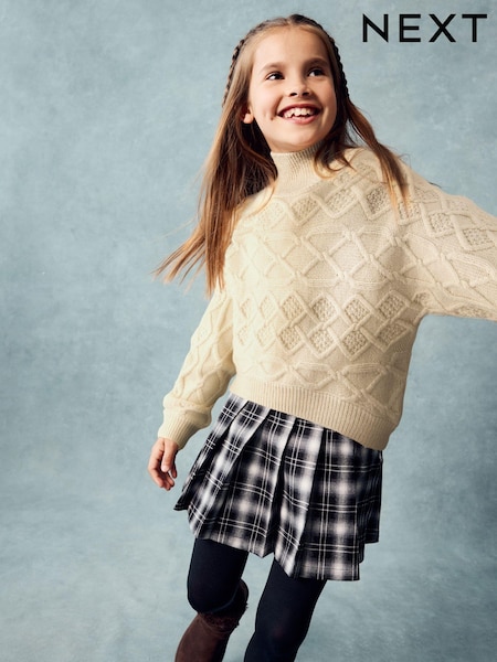Ecru - Cable Boxy Jumper (3-16yrs) (N79967) | 21 € - 26 €