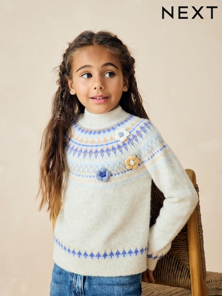 White Fairilse Jumper (3-16yrs) (N79970) | €13.50 - €17.50