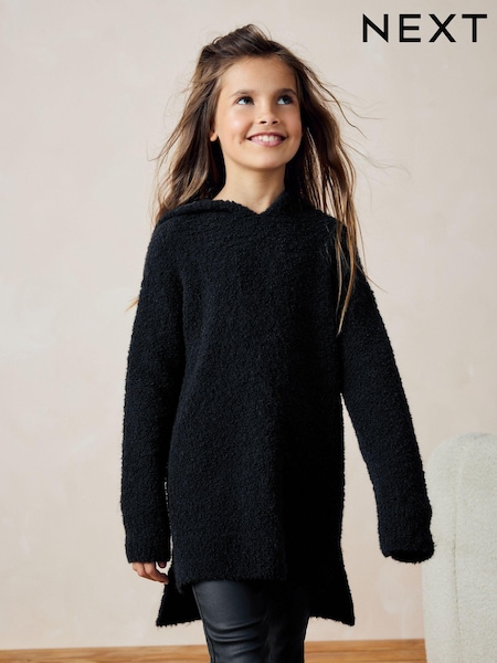Black Hooded Jumper Dress (3-16yrs) (N79972) | 79 QAR - 97 QAR