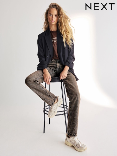 Коричневый Тонированный - Rigid Straight Leg Jeans (N80170) | €14
