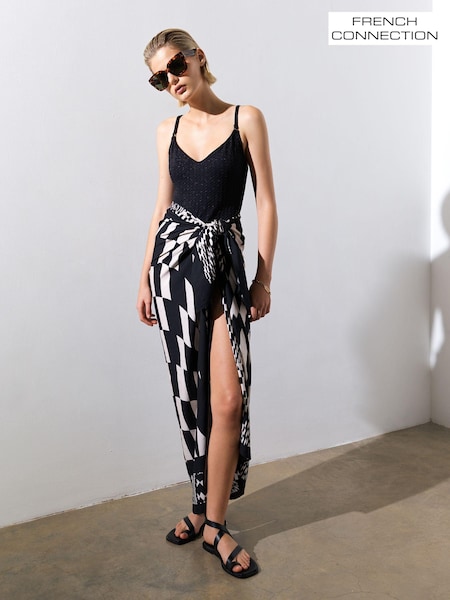 French Connection Tie Side Check Sarong (N80204) | €57