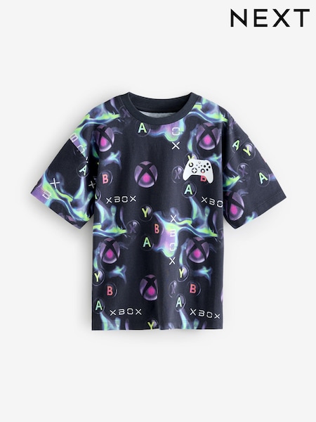 Black Xbox Flame Controller Short Sleeve 100% Cotton T-Shirt (3-16yrs) (N80207) | €14 - €18