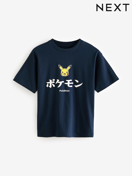 Navy Pokémon License Short Sleeve T-Shirt (4-16yrs) (N80840) | €17 - €21