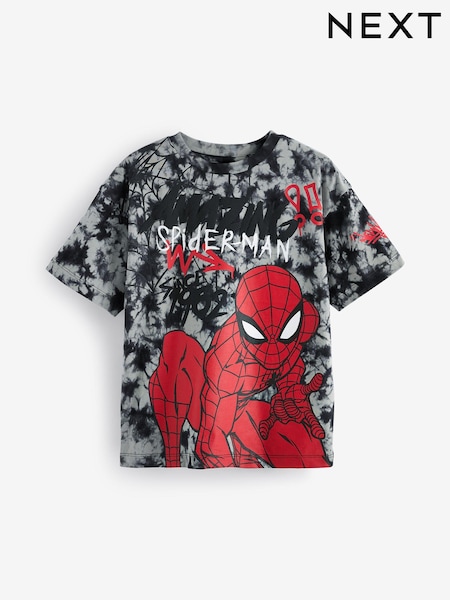 Black Marvel Superhero Short Sleeve 100% Cotton T-Shirt (3-16yrs) (N80843) | € 12 - € 16