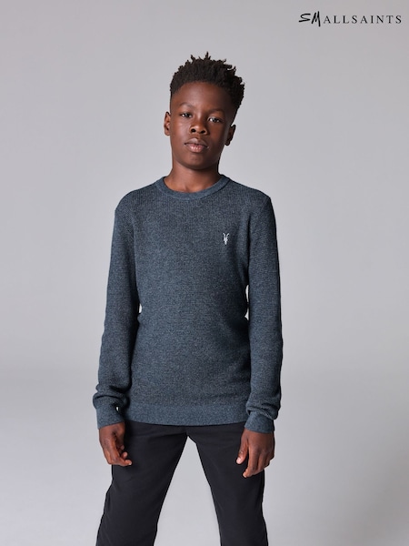 smALLSAINTS Navy Boys Waffle Knitted Jumper (N89282) | €57 - €63