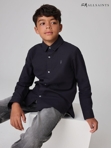 smALLSAINTS Black Ramskull Boys Oxford Shirt (N89665) | €43 - €49