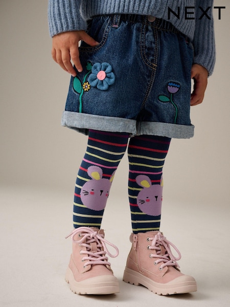 Multi 100% Cotton Character Shorts and Tights Set (3mths-7yrs) (N89679) | AED71 - AED85