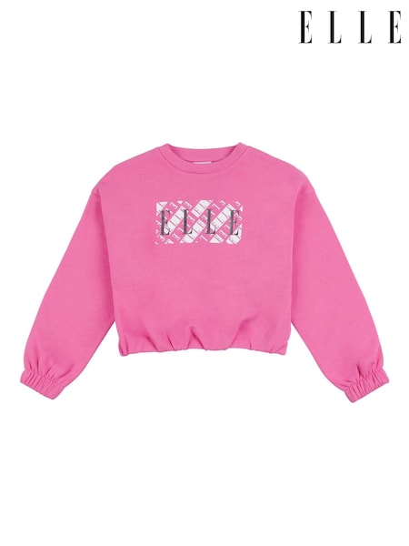 Elle Junior Girls Pink Graphic Print Sweatshirt (N90149) | €31 - €37