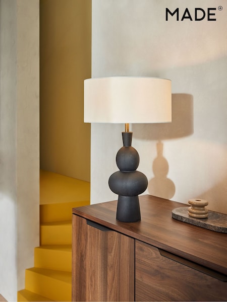 MADE.COM Black Freyja Ceramic Table Lamp (N90457) | €108