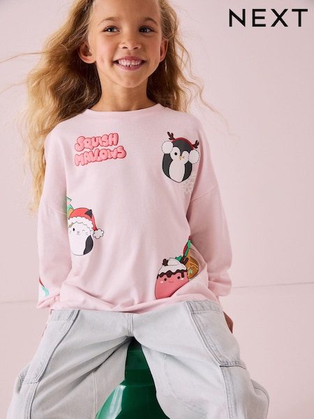 Pink Squishmallows Christmas License 100% Cotton Sweatshirt (5-12yrs) (N91105) | AED53 - AED63