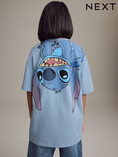 Blue Oversized 100% Cotton Disney Lilo and Stitch License T-Shirt (3-16yrs) (N94091) | €23 - €30
