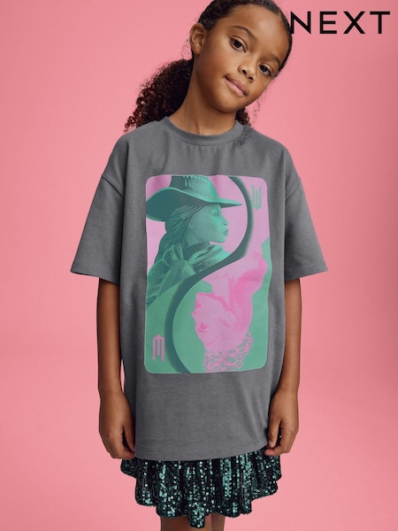Charcoal Grey Wicked Oversized T-Shirt (6-16yrs) (N94093) | 51 QAR - 69 QAR