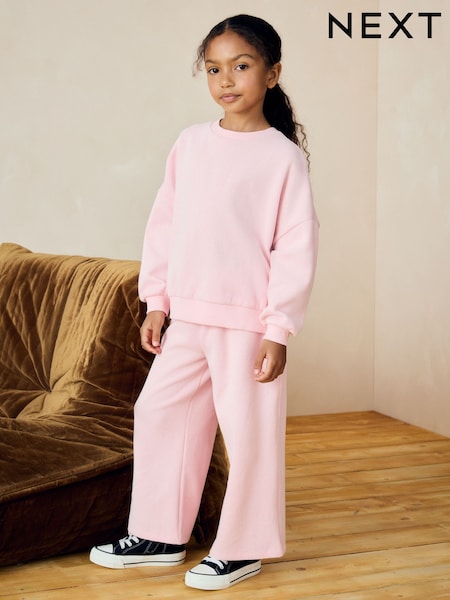 Rosa - Übergroßes, kuscheliges Set aus Sweatshirt und Hosen mit weitem Bein (3-16Jahre) (N94097) | 21 € - 28 €