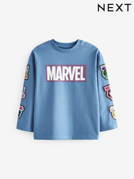 Mid Blue Marvel Avengers Licensed Long Sleeve T-Shirt (3-16yrs) (N94731) | 58 QAR - 69 QAR
